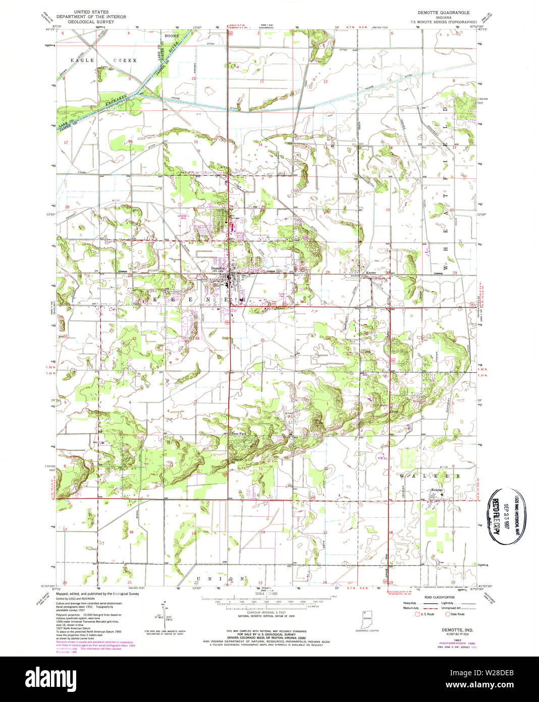 Map Of Demotte Indiana Demotte Indiana Map High Resolution Stock Photography And Images - Alamy