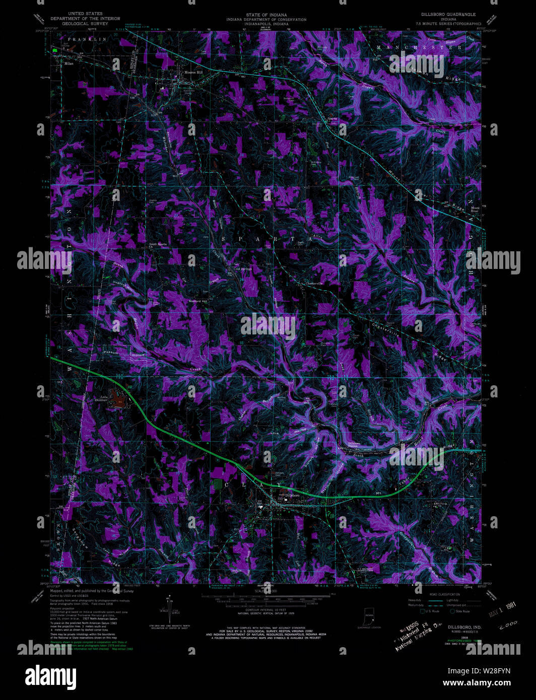 Dillsboro map hires stock photography and images Alamy