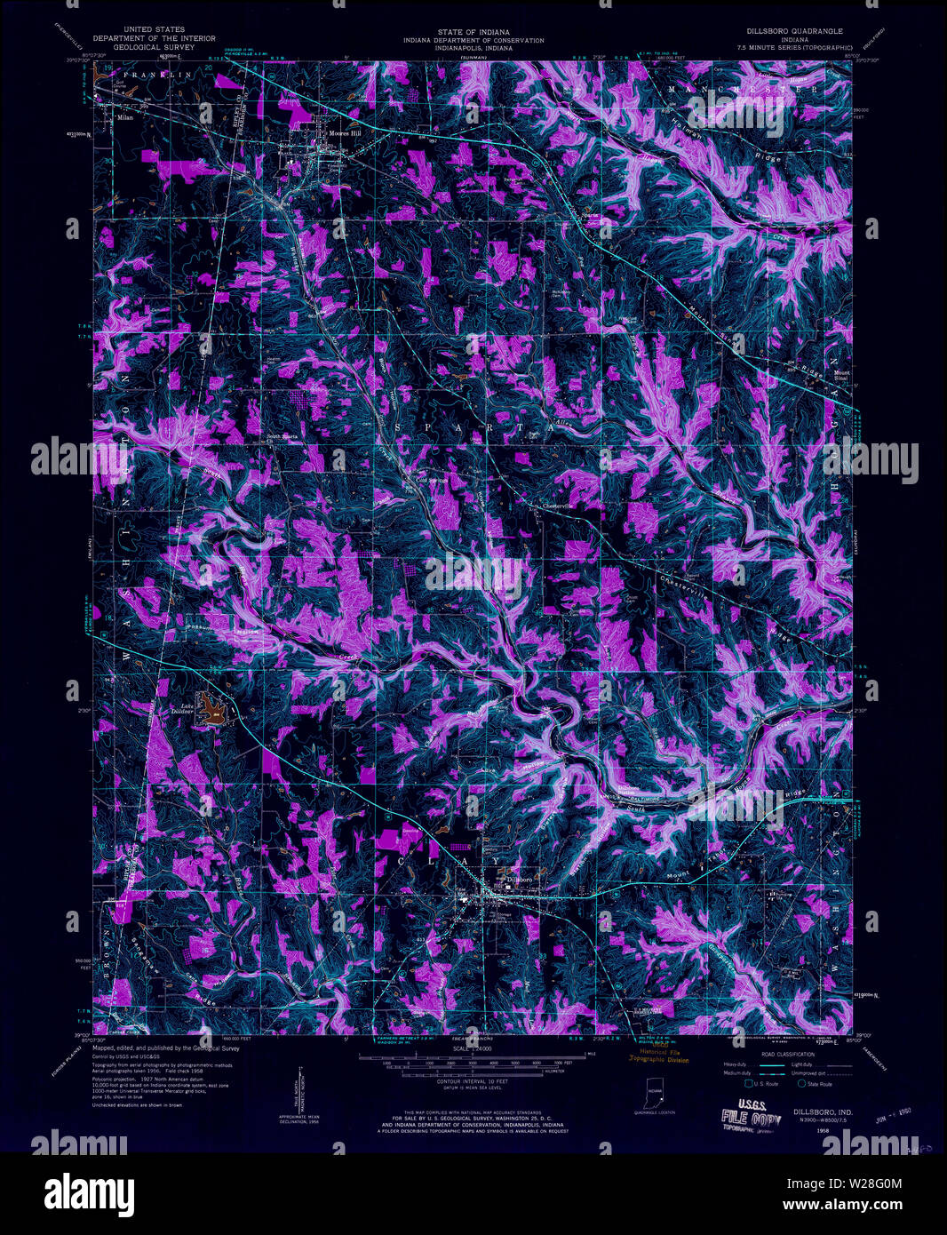 Map of dillsboro hires stock photography and images Alamy