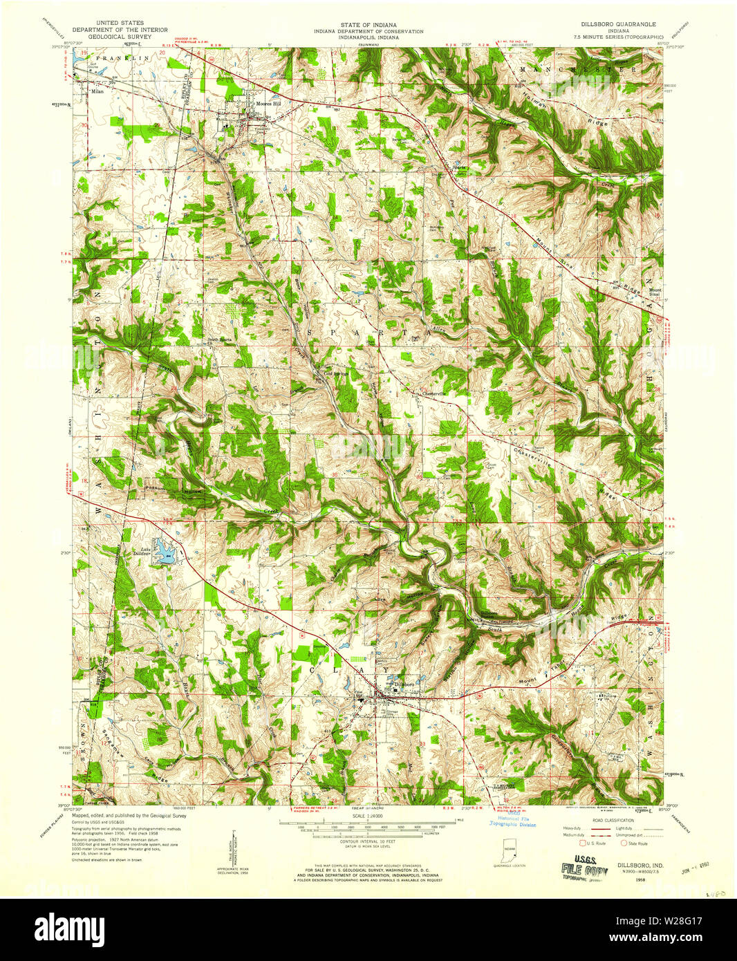 Dillsboro map hires stock photography and images Alamy