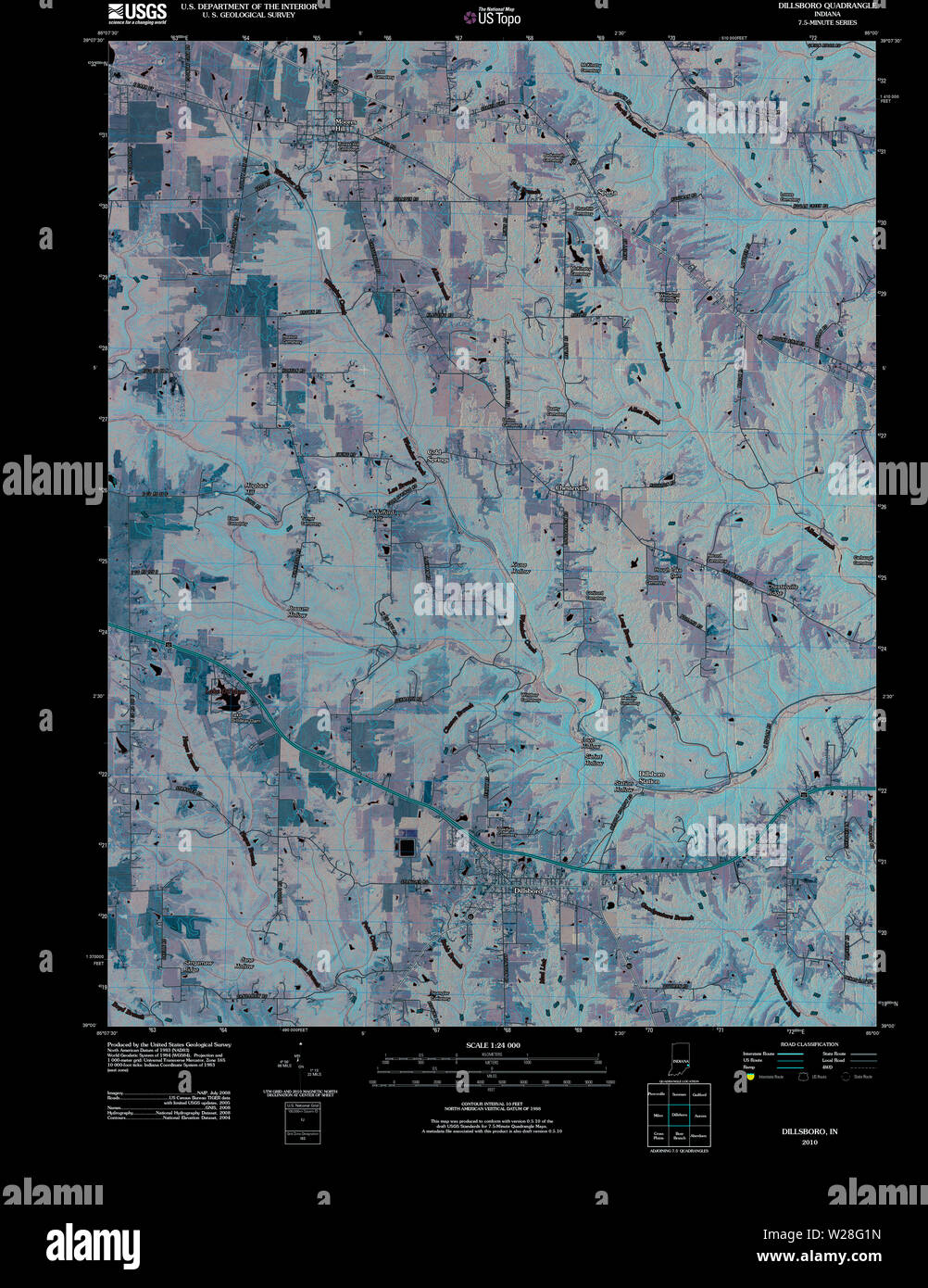 Dillsboro map hires stock photography and images Alamy