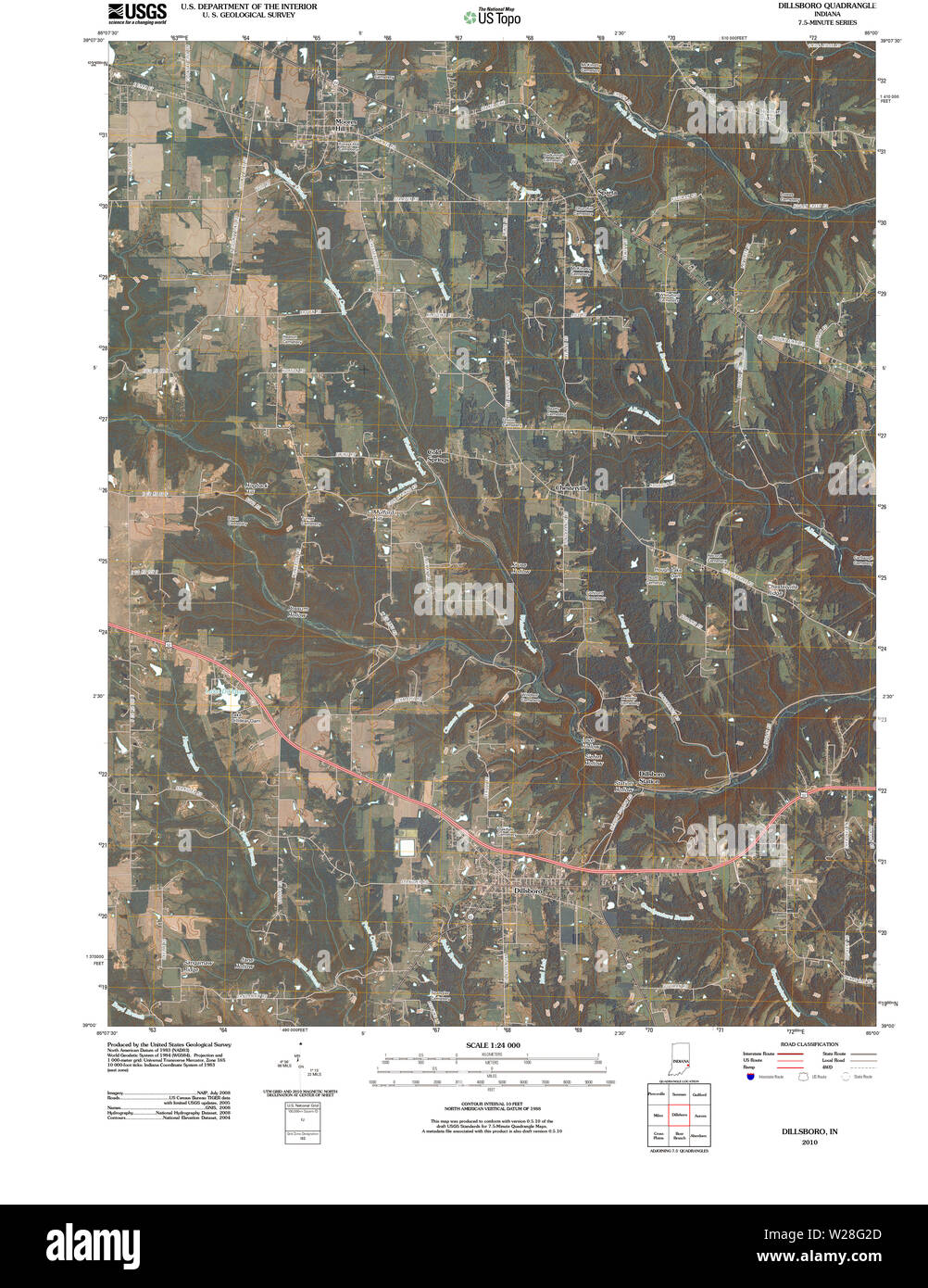 Dillsboro map hires stock photography and images Alamy