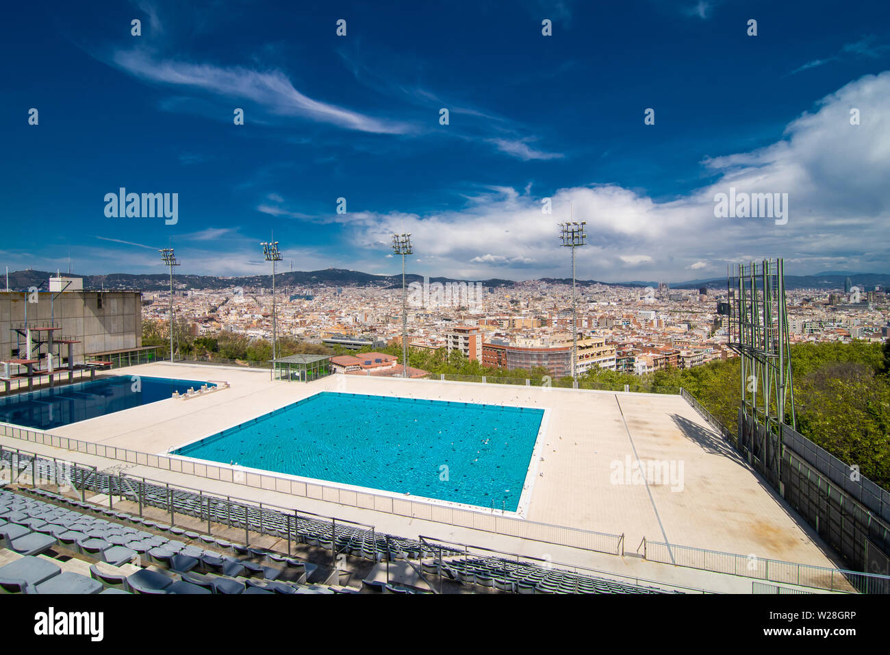Olympic swimming pool aerial hi-res stock photography and images - Alamy