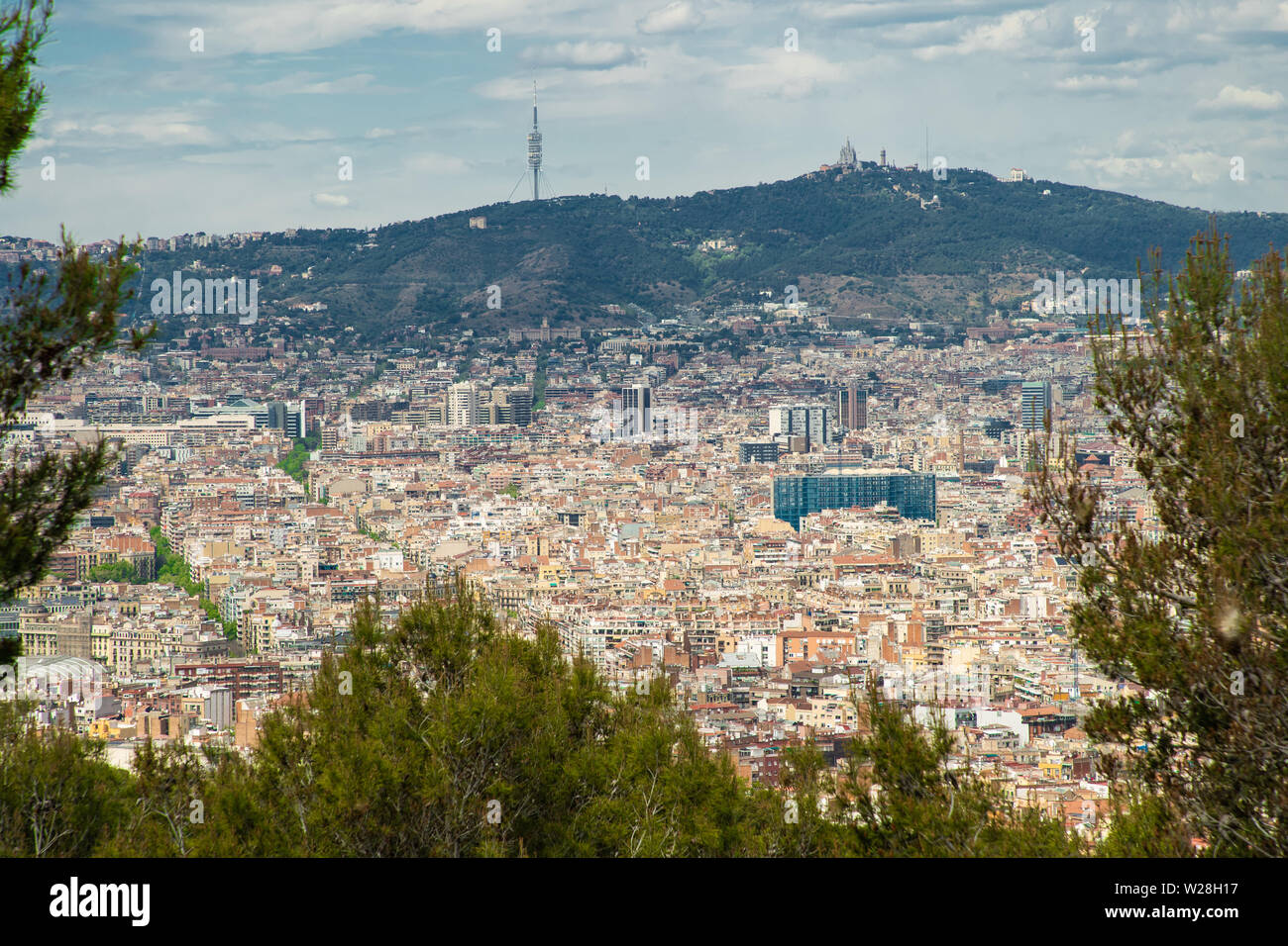 Overview barcelona city skyline travel cityscape day view hi-res stock ...