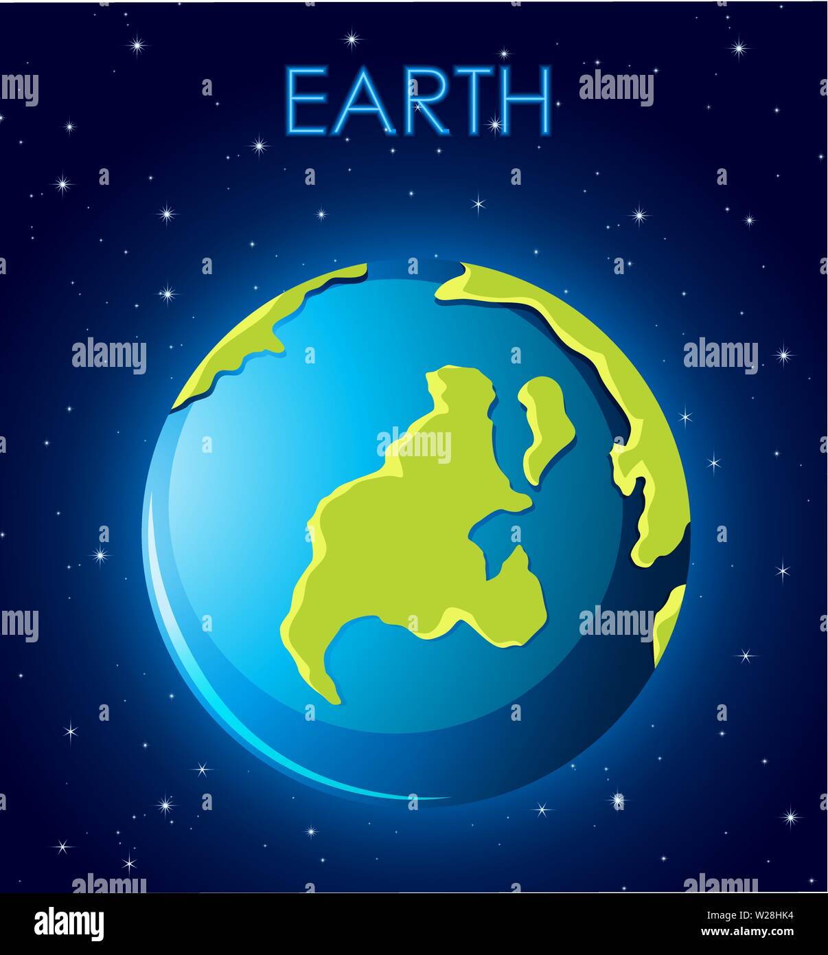 An earth in space illustration Stock Vector