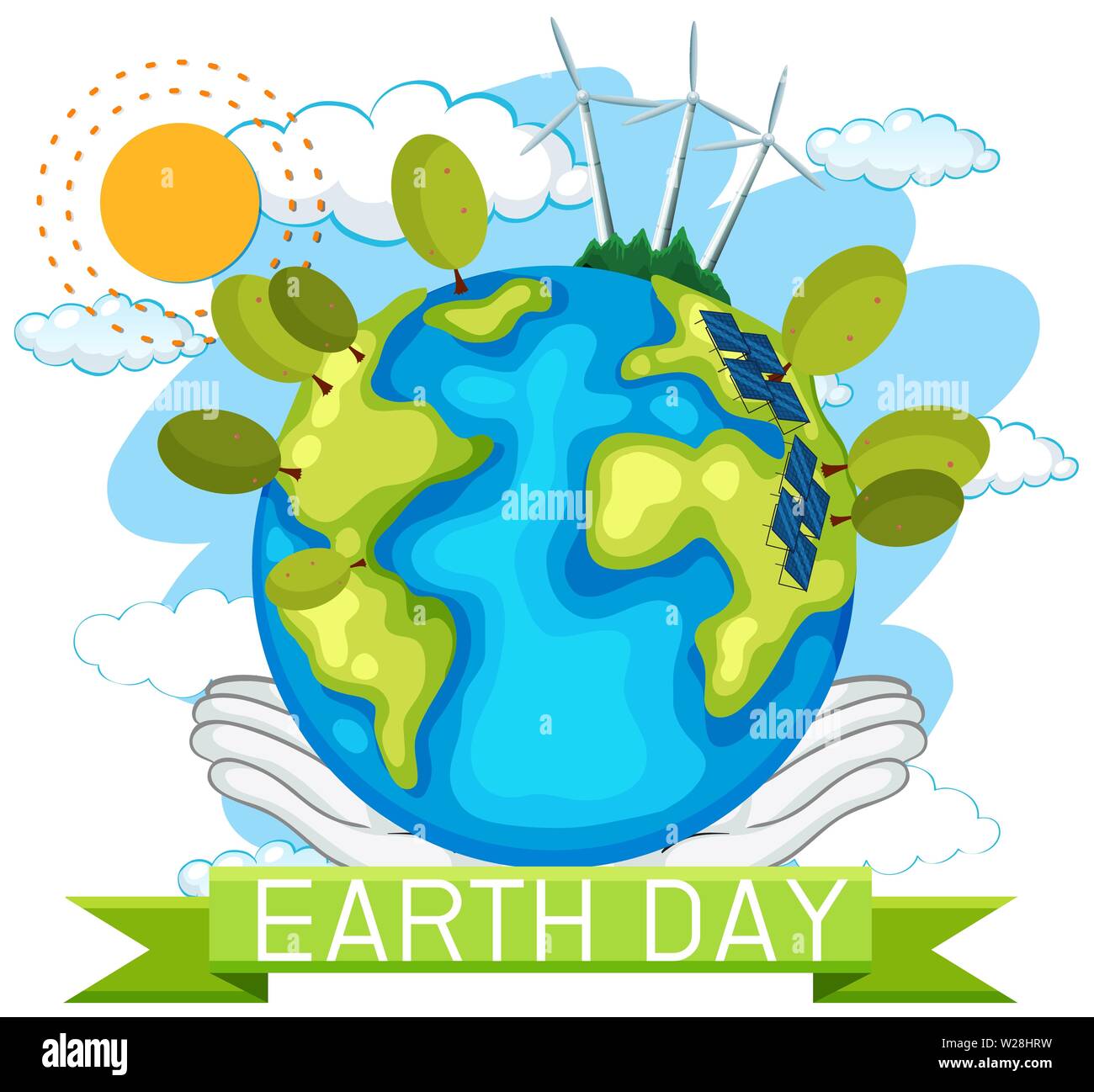 Earth day concept poster illustration Stock Vector Image & Art - Alamy