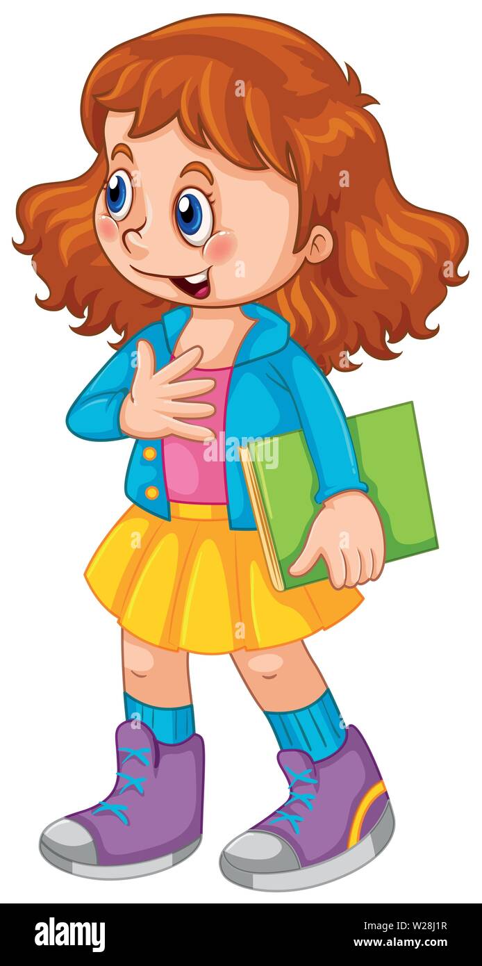 A cute girl character illustration Stock Vector Image & Art - Alamy