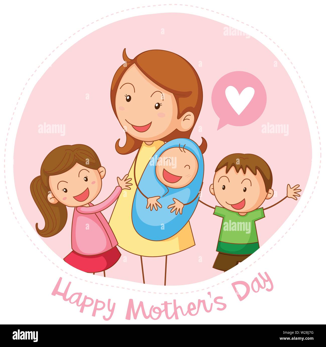 Happy Mothers day card illustration Stock Vector Image & Art - Alamy