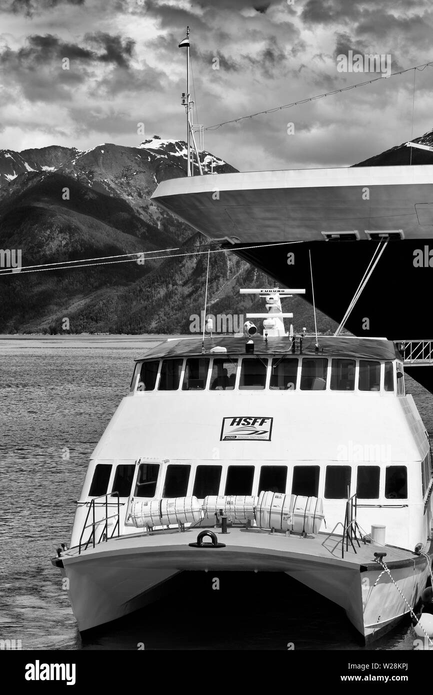 Alaska ferry Black and White Stock Photos & Images - Alamy
