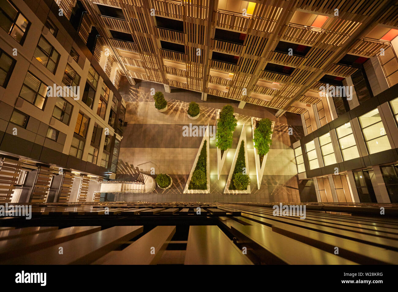 Modern apartment building, Auckland, North Island, New Zealand Stock