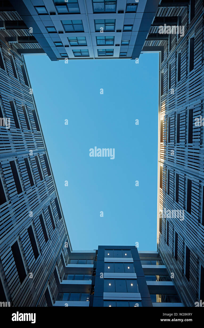 Modern apartment building, Auckland, North Island, New Zealand Stock