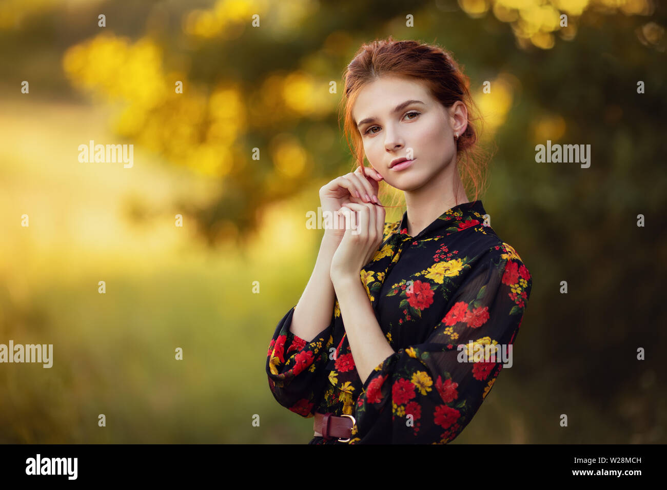 Beautiful young woman outdoors hi-res stock photography and images - Alamy