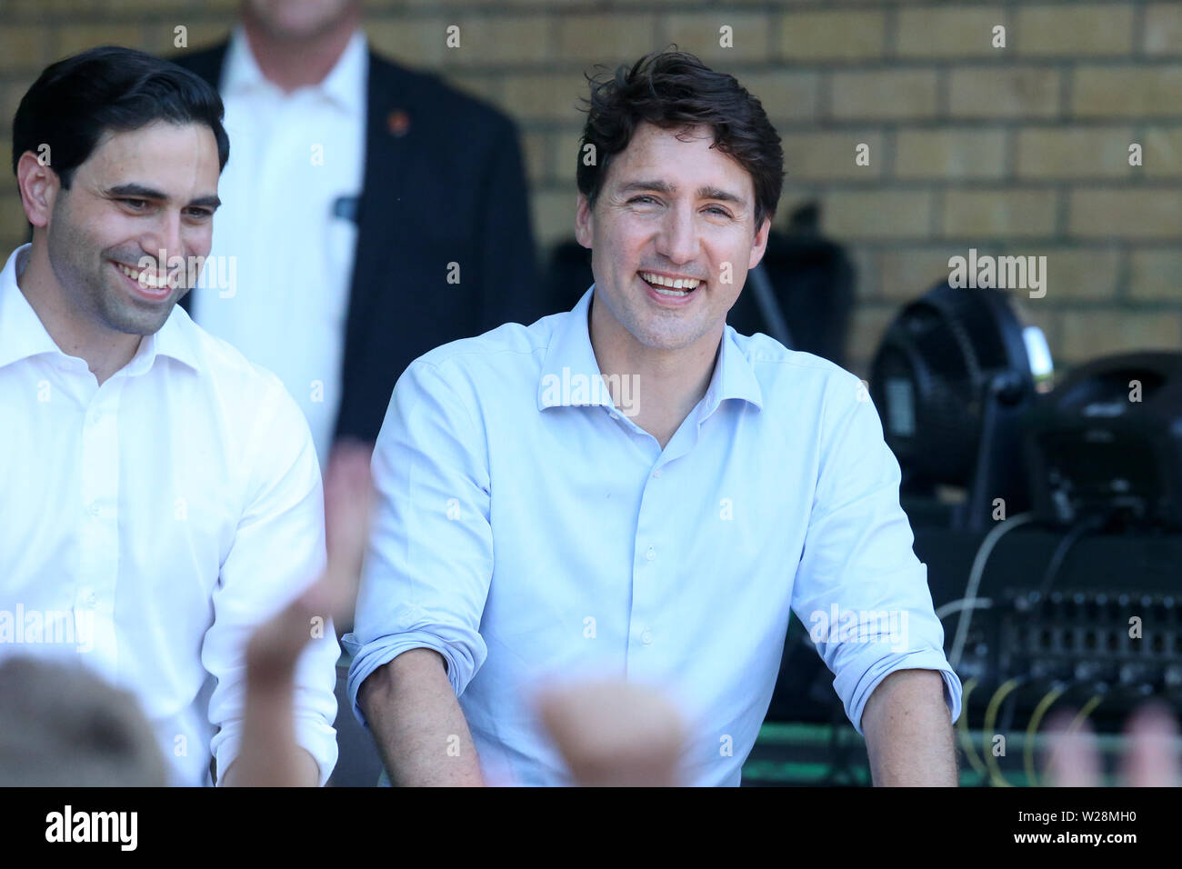 Justin Trudeau comes to Sunfest 2019 in London Ontario Stock Photo