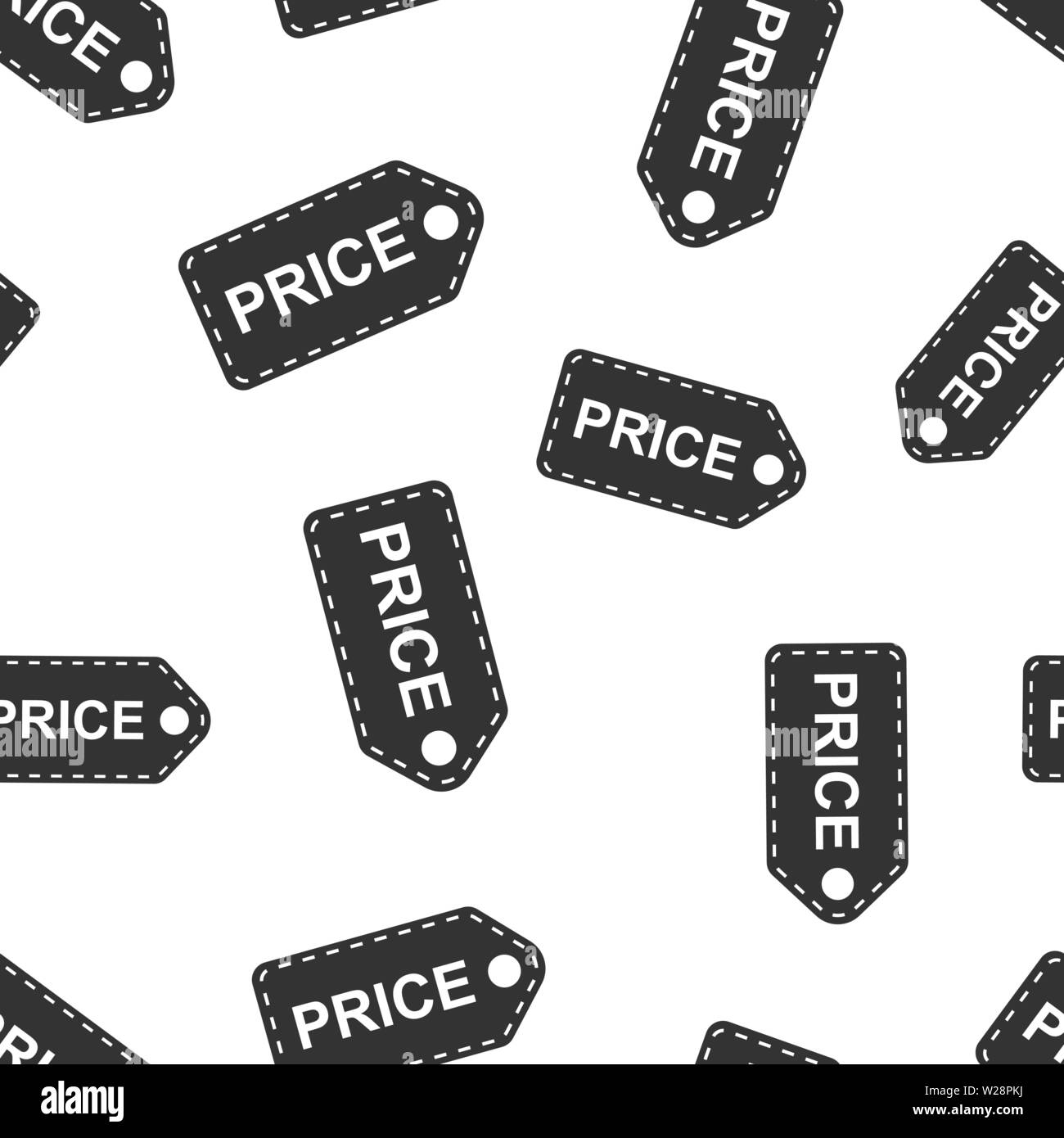 Price coupon icon seamless pattern background. Price tag vector