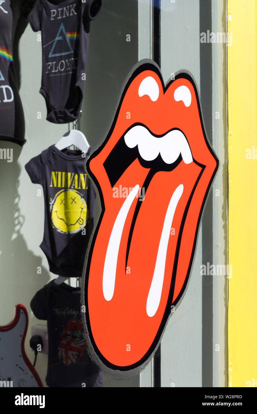 Rolling Stones 'tongue and lip' logo Stock Photo