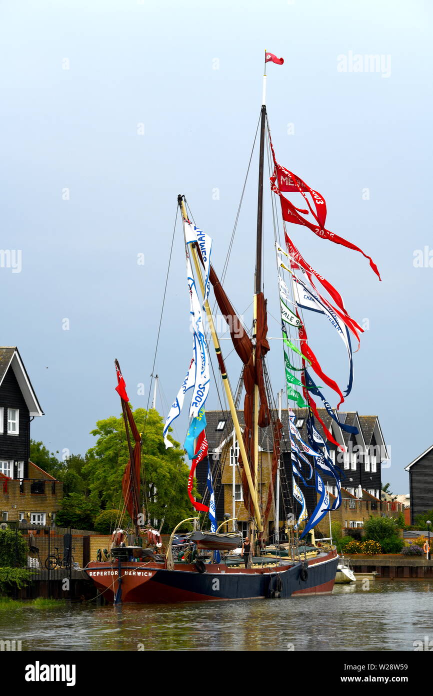 Participating in the Faversham Nautical Festival Thames Sailing Barge