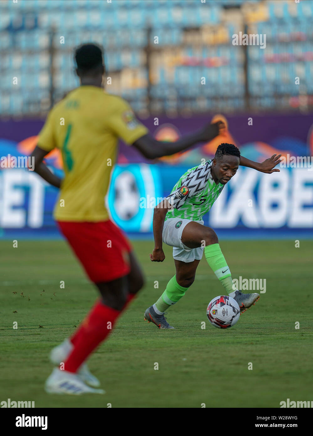 Alexandria, Egypt. 06th July, 2019. FRANCE OUT July 6, 2019: Ahmed Musa of Nigeria during the 2019 African Cup of Nations match between Cameroon and Nigeria at the Alexanddria Stadium in Alexandria, Egypt. Ulrik Pedersen/CSM. Credit: Cal Sport Media/Alamy Live News Stock Photo
