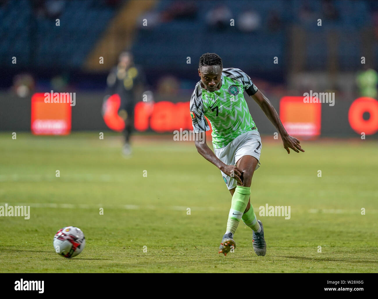 Alexandria, Egypt. 06th July, 2019. FRANCE OUT July 6, 2019: Ahmed Musa of Nigeria during the 2019 African Cup of Nations match between Cameroon and Nigeria at the Alexanddria Stadium in Alexandria, Egypt. Ulrik Pedersen/CSM/Alamy Live News Stock Photo