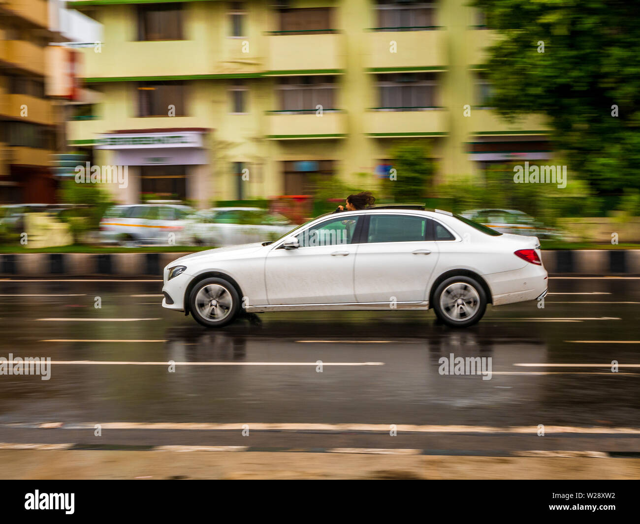 Mumbai India June 30 2019 Unidentified Kid Enjoying From