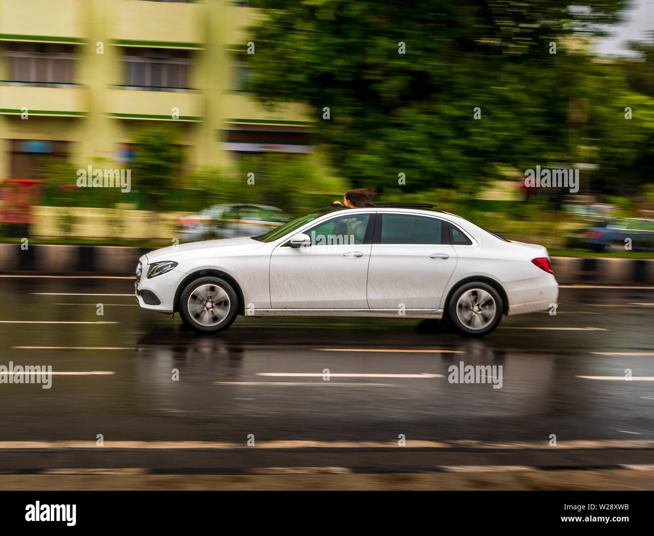 Mumbai India June 30 2019 Unidentified Kid Enjoying From