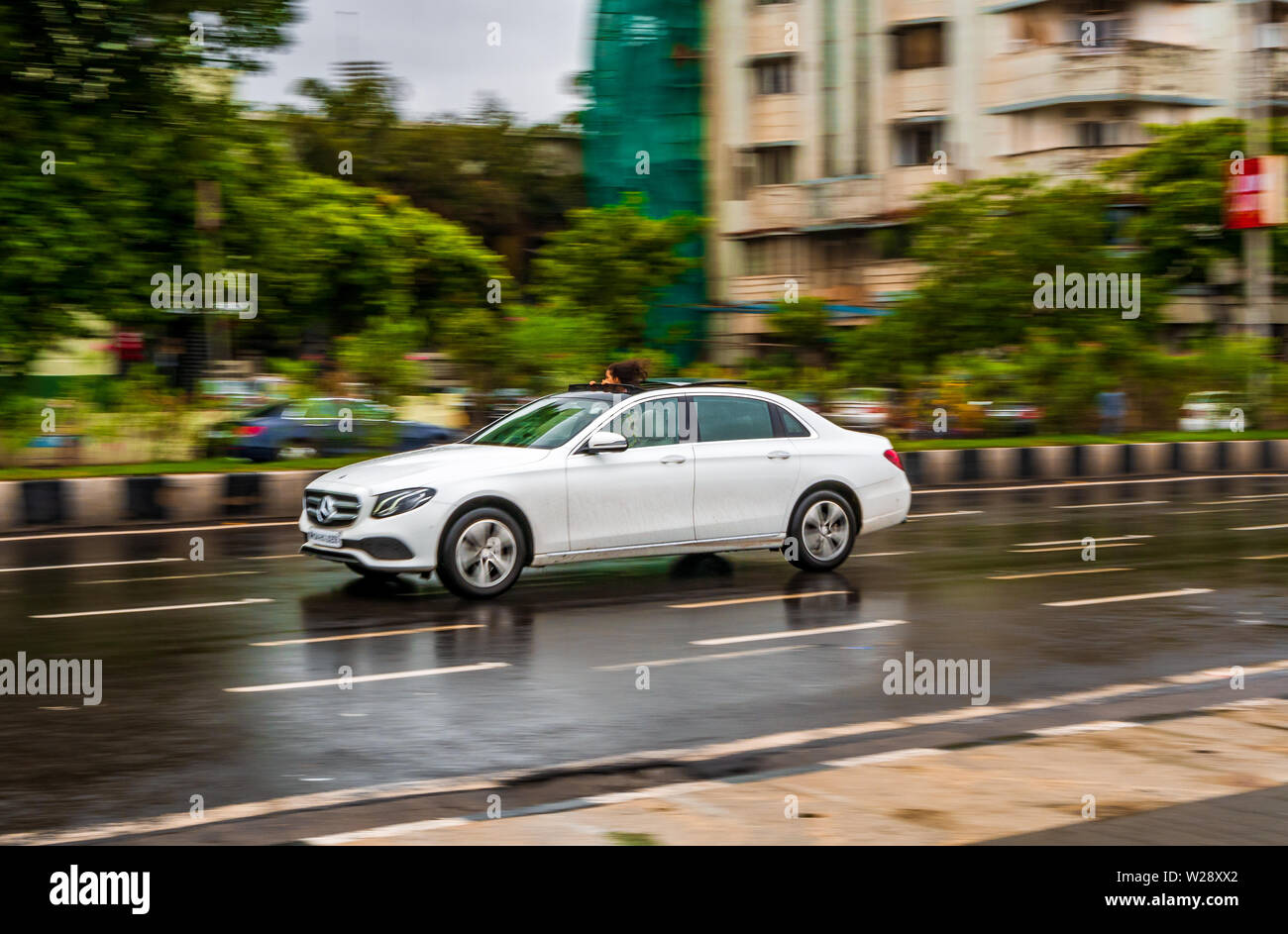 Mumbai India June 30 2019 Unidentified Kid Enjoying From