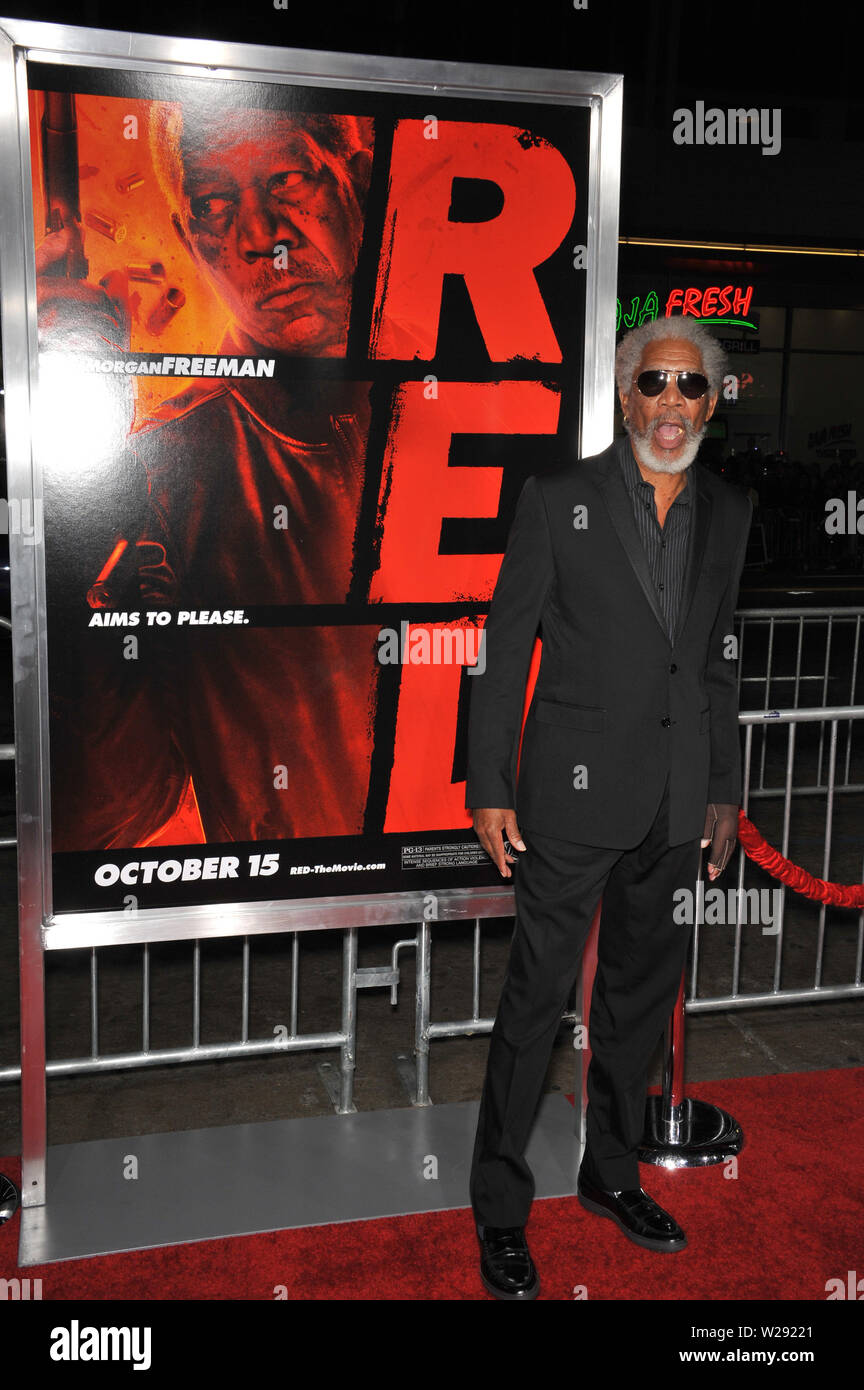 LOS ANGELES, CA. October 11, 2010: Morgan Freeman at the premiere of ...