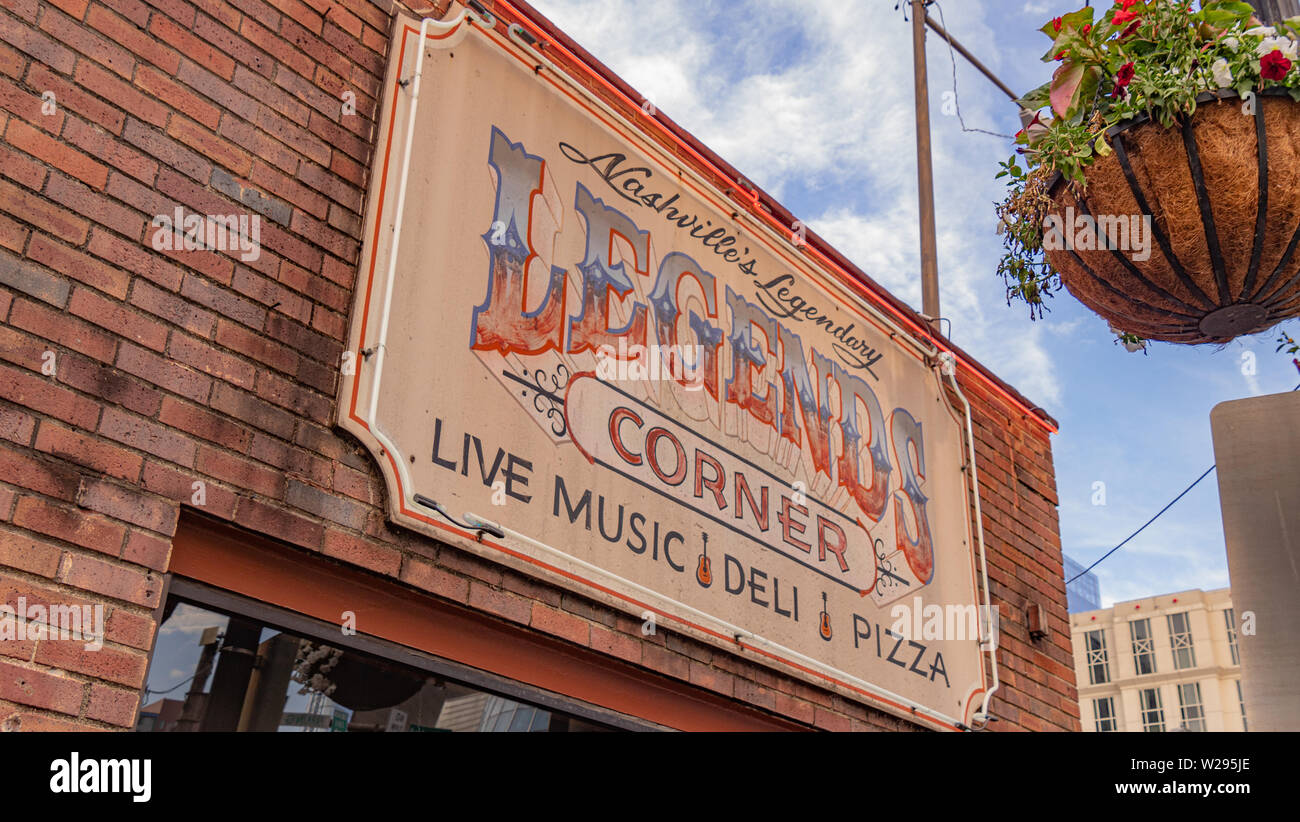 Famous Legends Corner in Nashville NASHVILLE, USA JUNE 15, 2019
