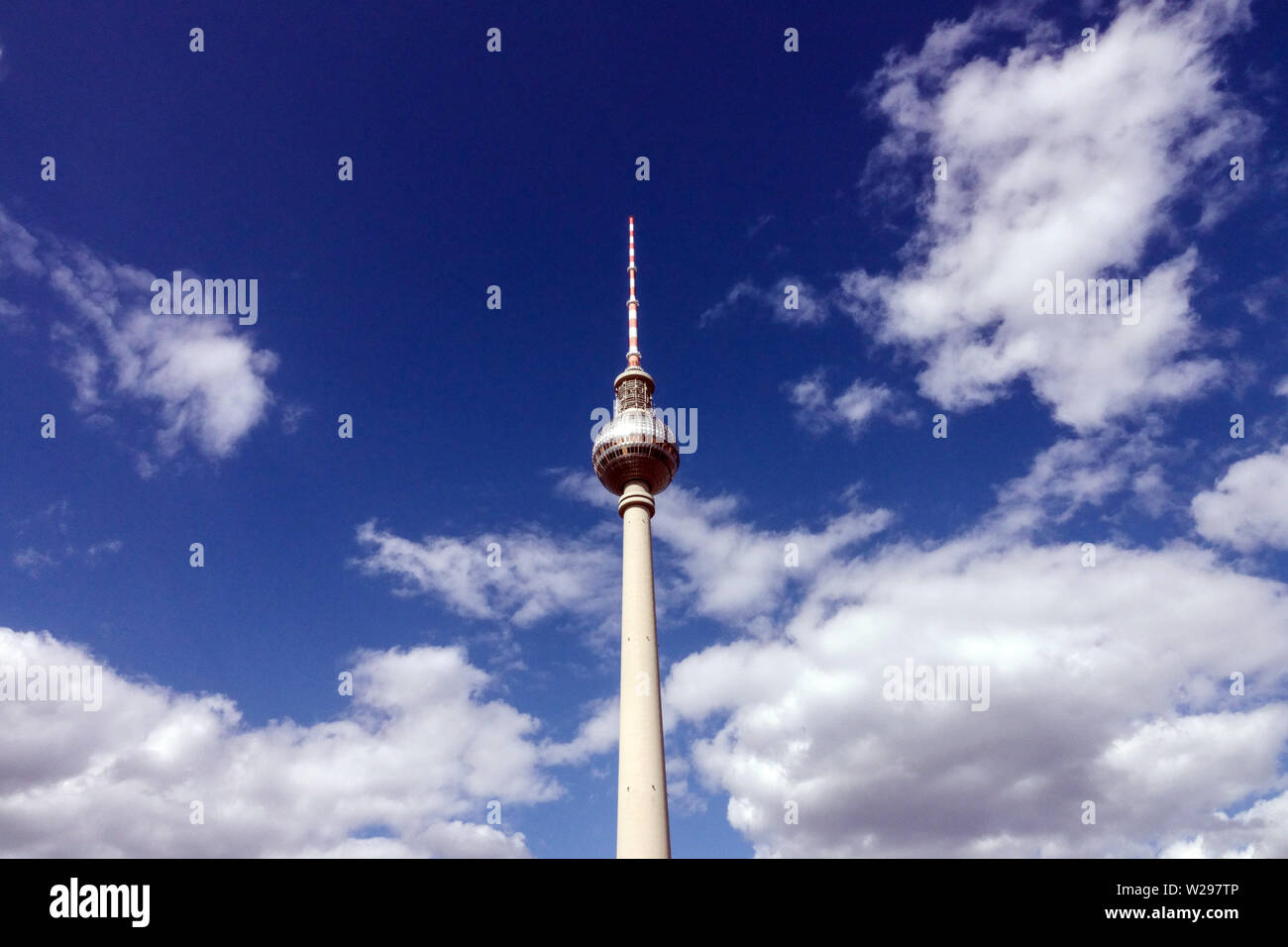 Berlin clouds TV Tower Germany Stock Photo