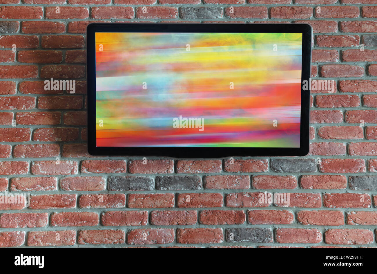 TV on the wall with lgbt symbolism on the screen Stock Photo - Alamy