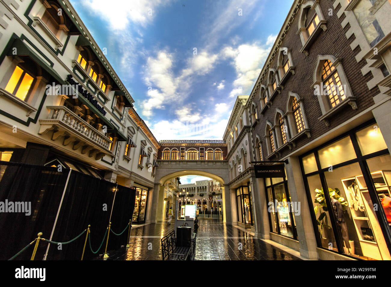 Las Vegas, Nevada, USA - May 6, 2019: Interior of the famous Venetian Grand Canal Shoppes in Las Vegas. Stock Photo