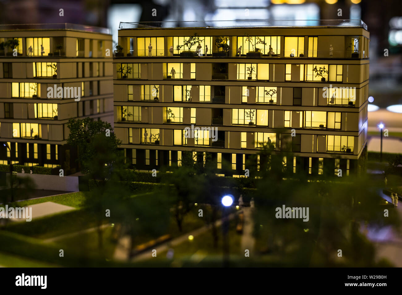 Construction residential building exhibition complex hi-res stock ...