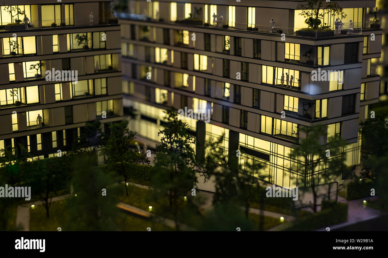 Construction residential building exhibition complex hi-res stock ...