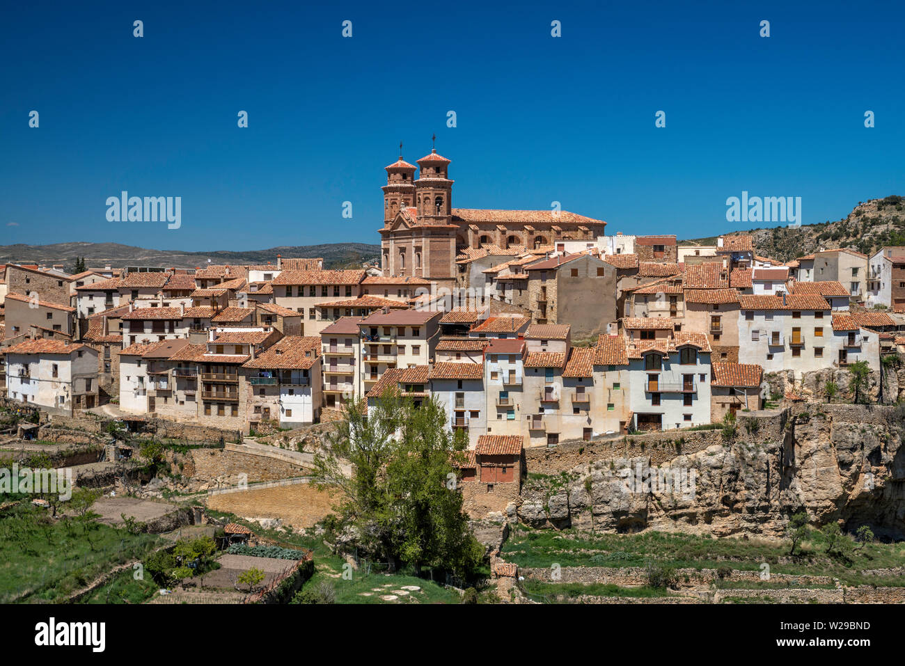 Village of Villarluengo, The Silent Route, Maestrat (Maestrazgo) region, Teruel province, Aragon, Spain Stock Photo