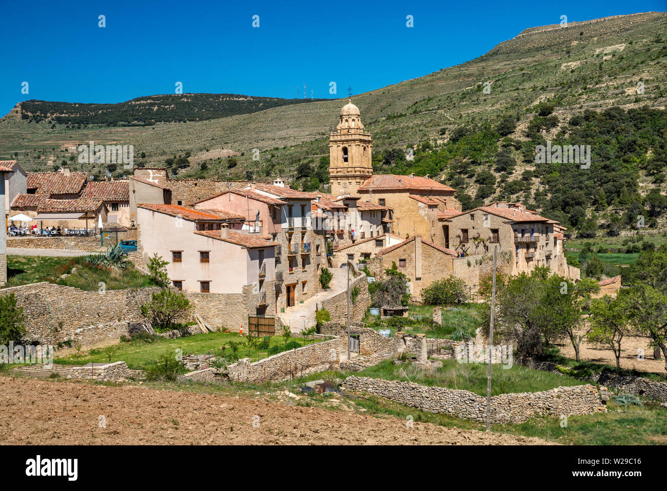 Town of Mirambel, Maestrat (Maestrazgo) region, Teruel province, Aragon, Spain Stock Photo