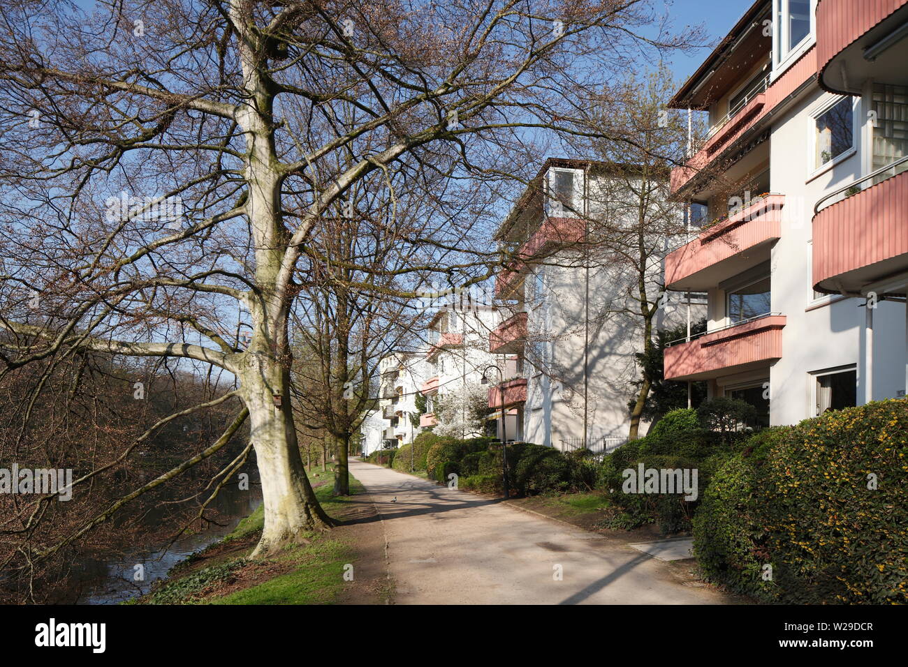 Residential houses, multifamily houses in spring, Bremen Stock Photo Alamy