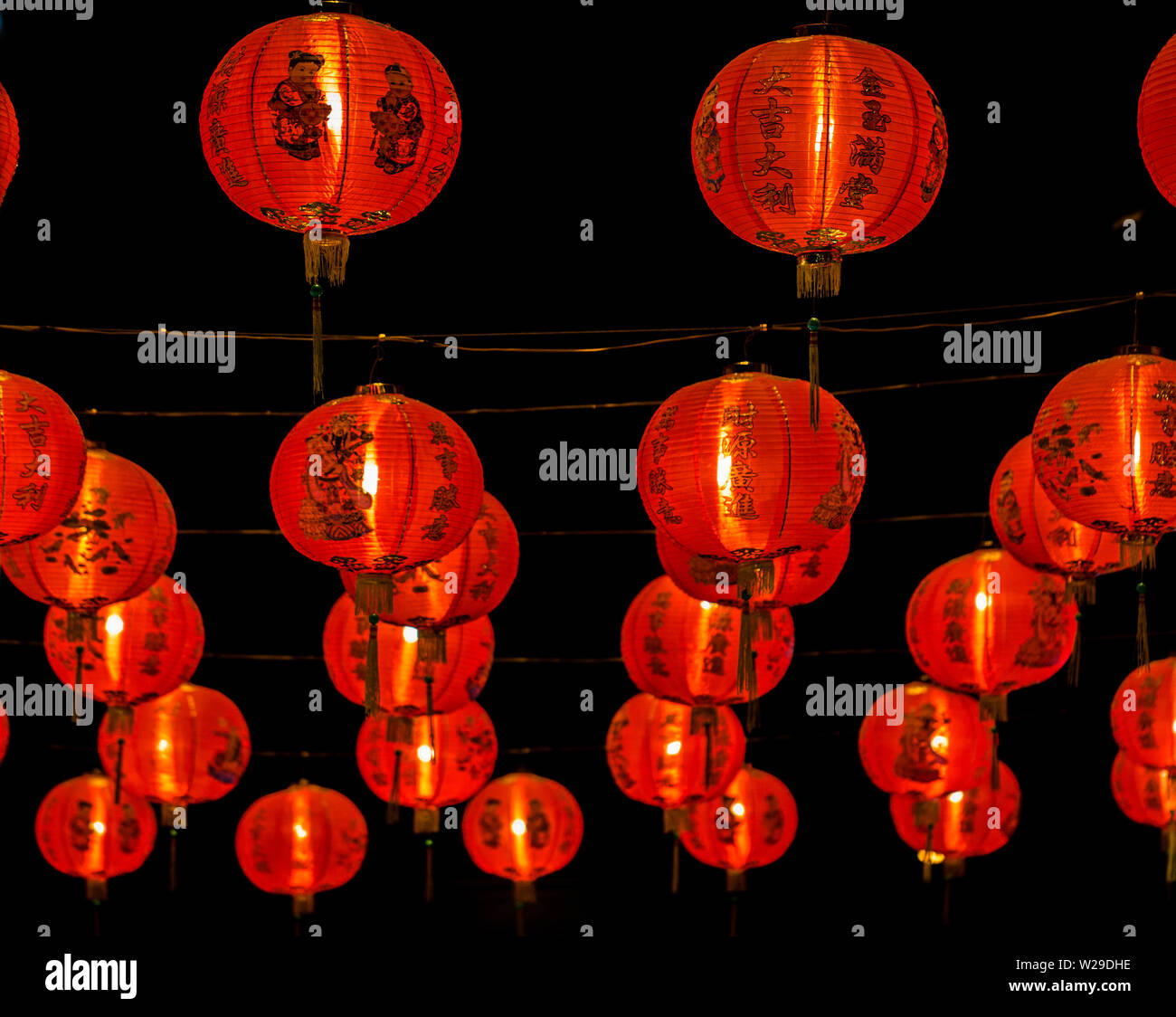 Chinese Red Lantern Decoration For Chinese Spring Festival