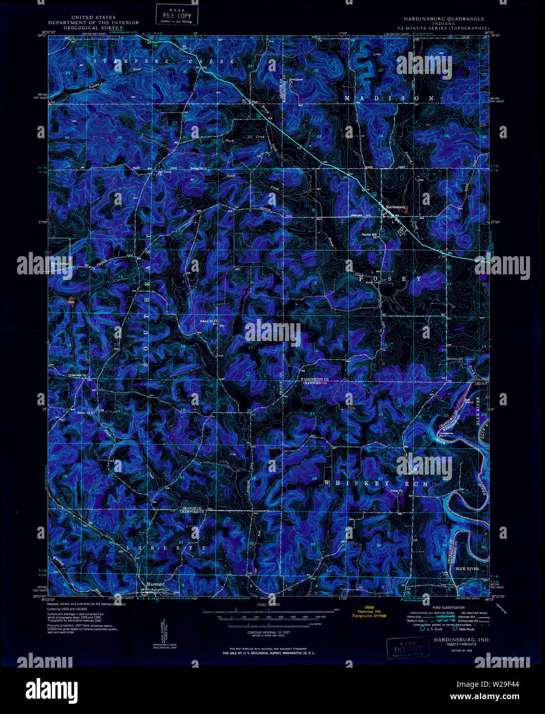 Map of hardinsburg hires stock photography and images Alamy