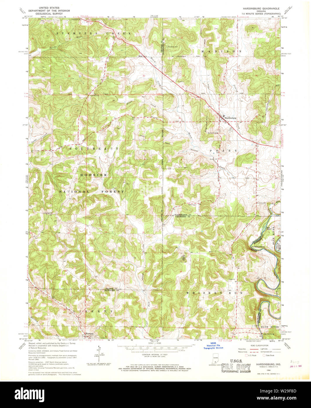 Map of hardinsburg hi-res stock photography and images - Alamy