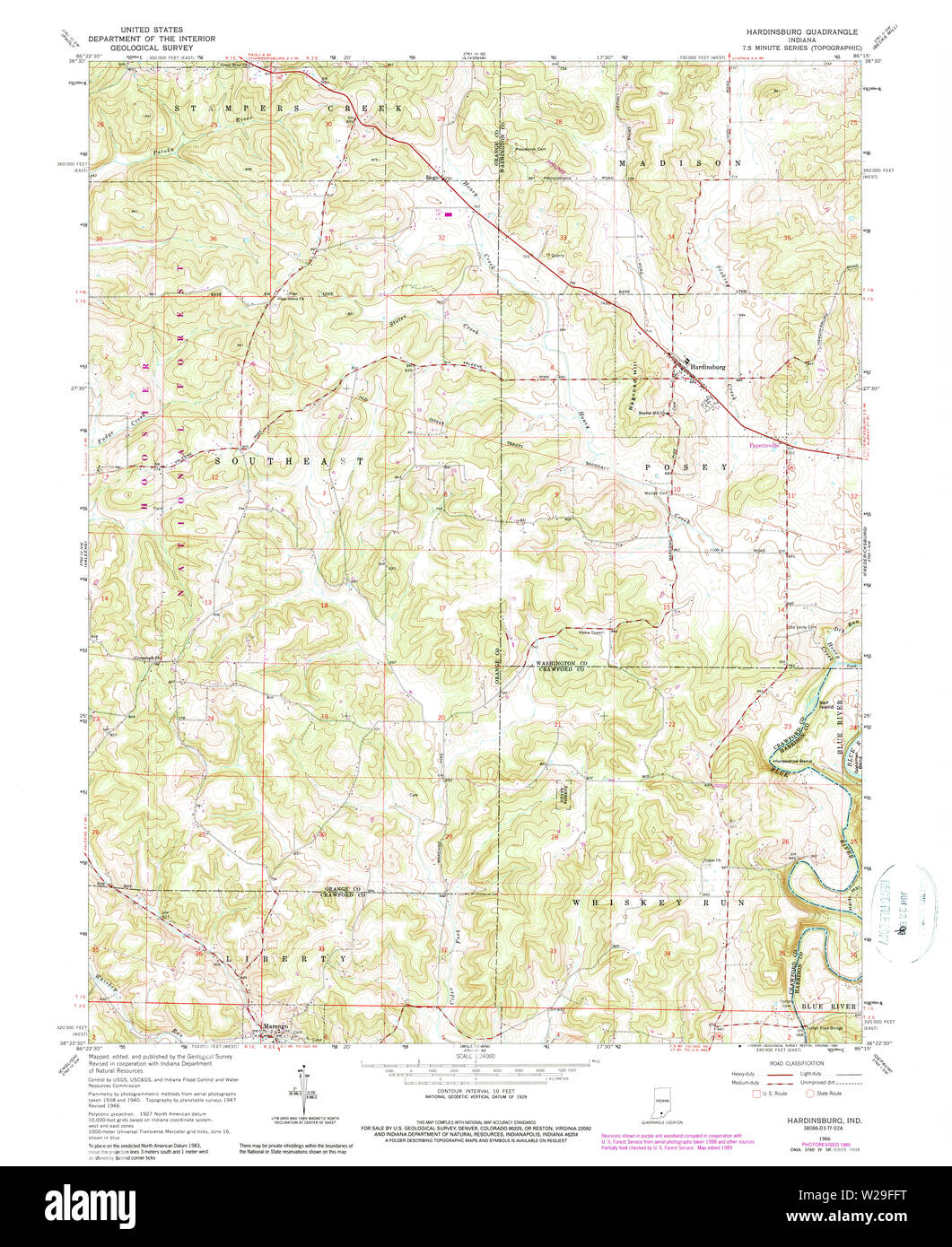Map of hardinsburg hires stock photography and images Alamy