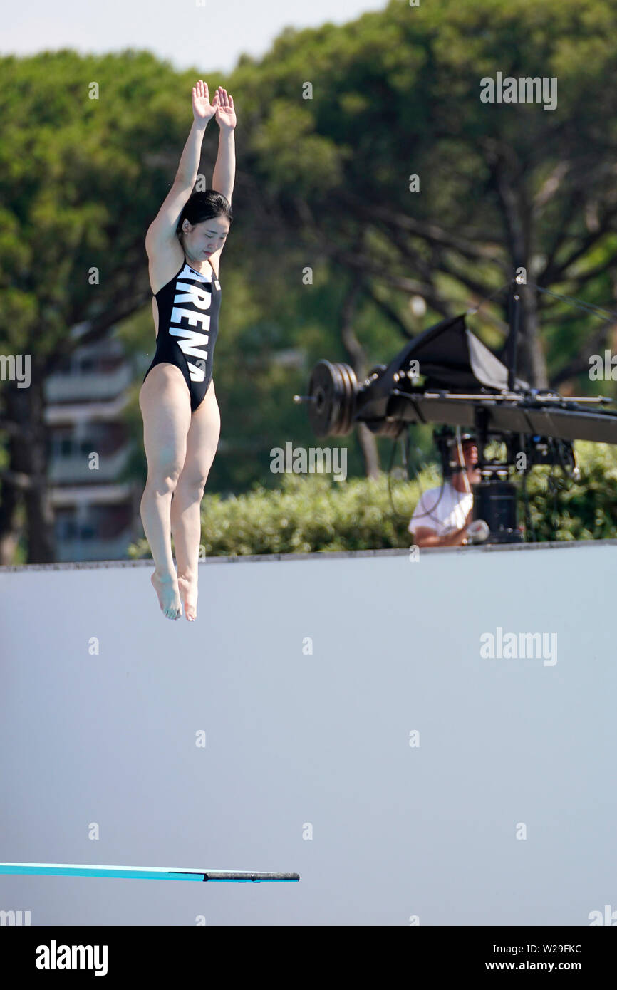 Naples, Italy. 06th July, 2019. Diver seen during 3m women Springboard ...