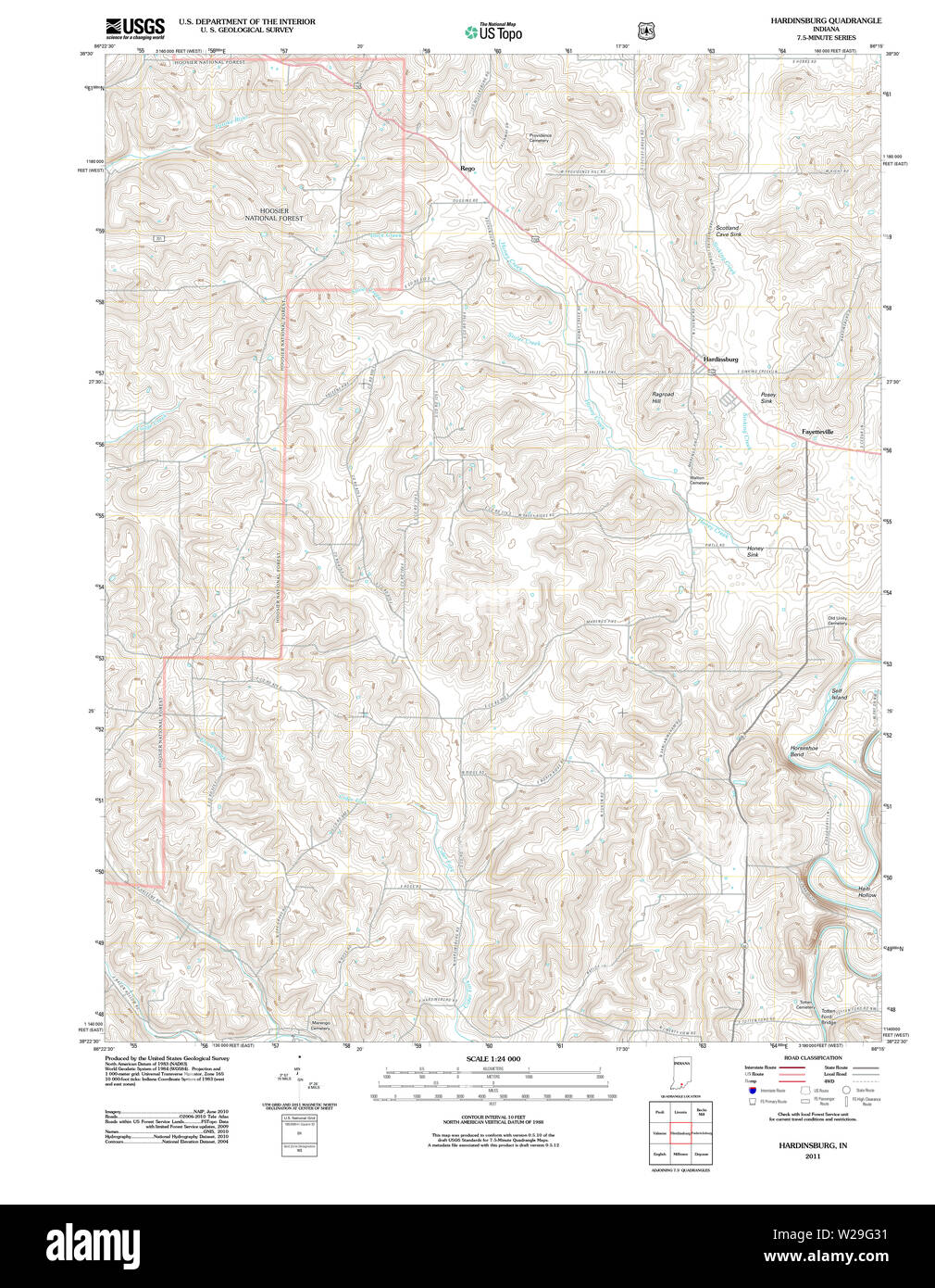 Map of hardinsburg hires stock photography and images Alamy