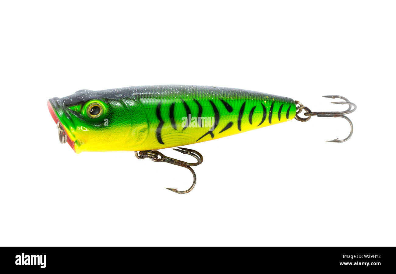 Fishing lure popper. Casting and spinning. Isolated Stock Photo Alamy