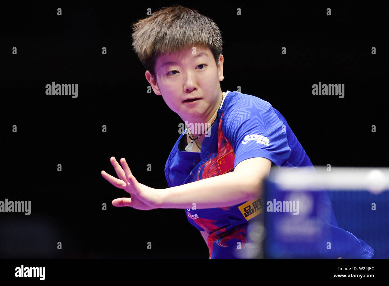 Busan, South Korea. 7th July, 2019. Sun Yingsha (CHN) Table Tennis : The 2019  ITTF World Tour Korea Open Women's Singles semifinal match at Sajik Arena  in Busan, South Korea . Credit: