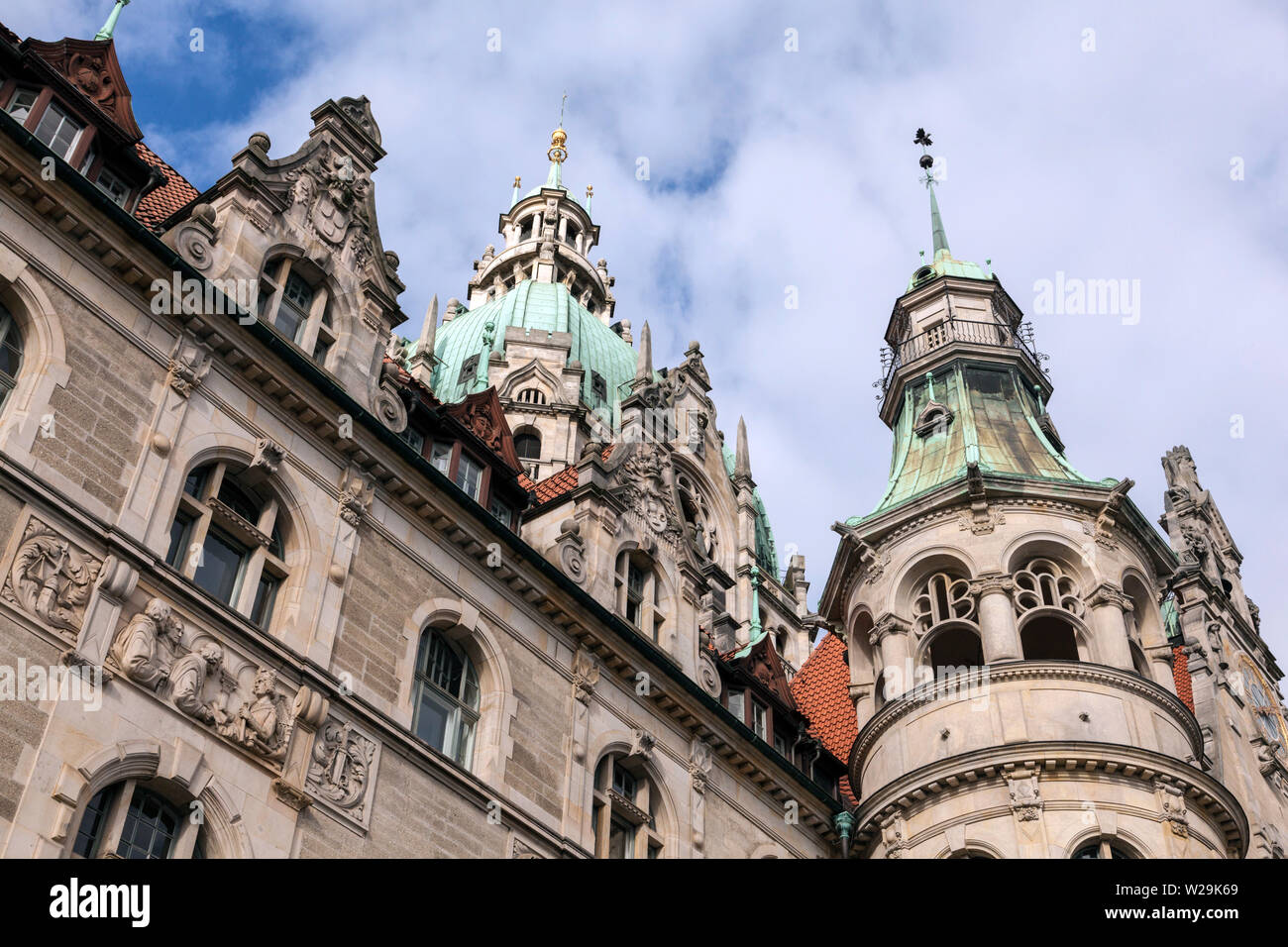 Neue Rathaus - New Town Hall in Hanover Stock Photo