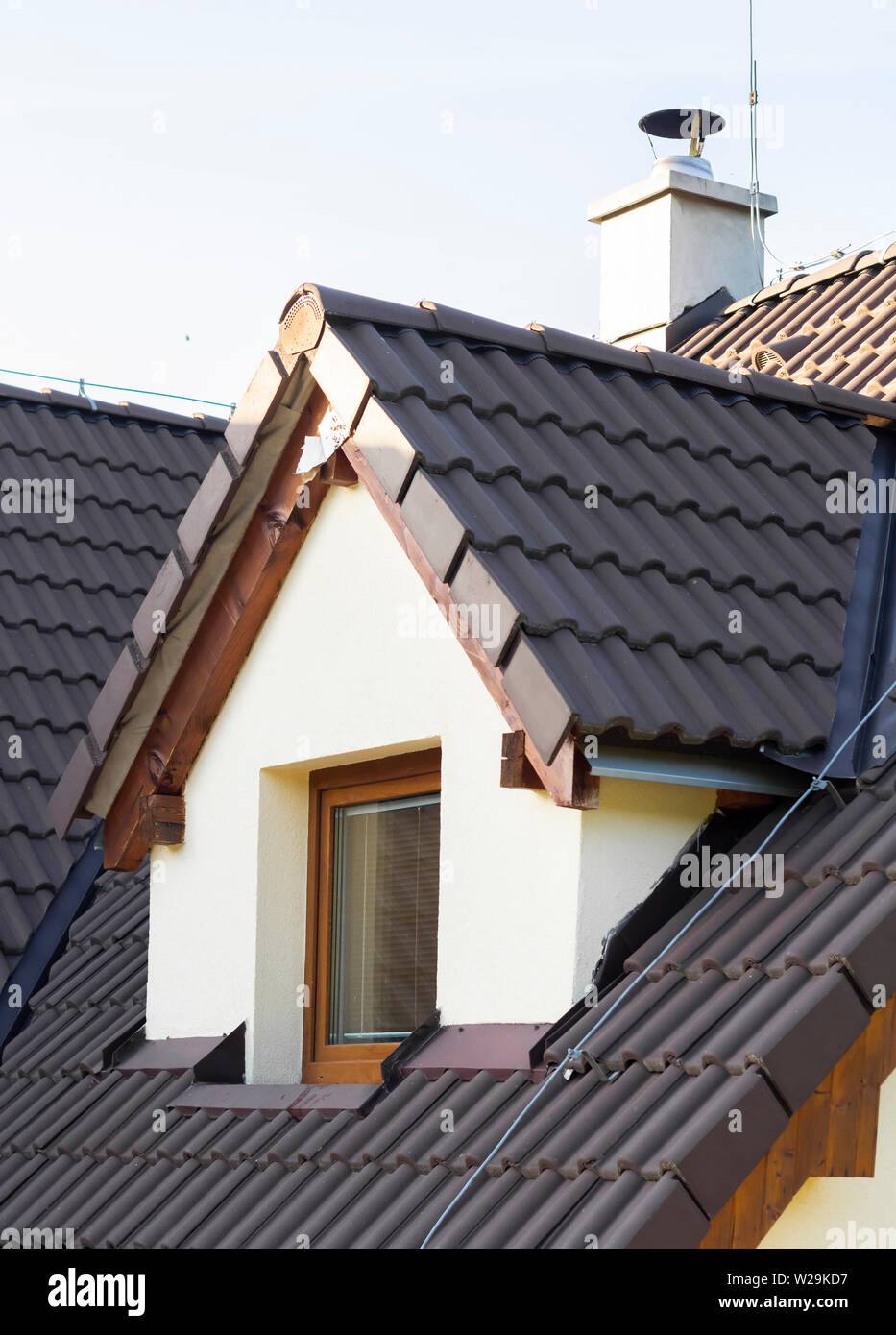 dormer window on the roof Stock Photo