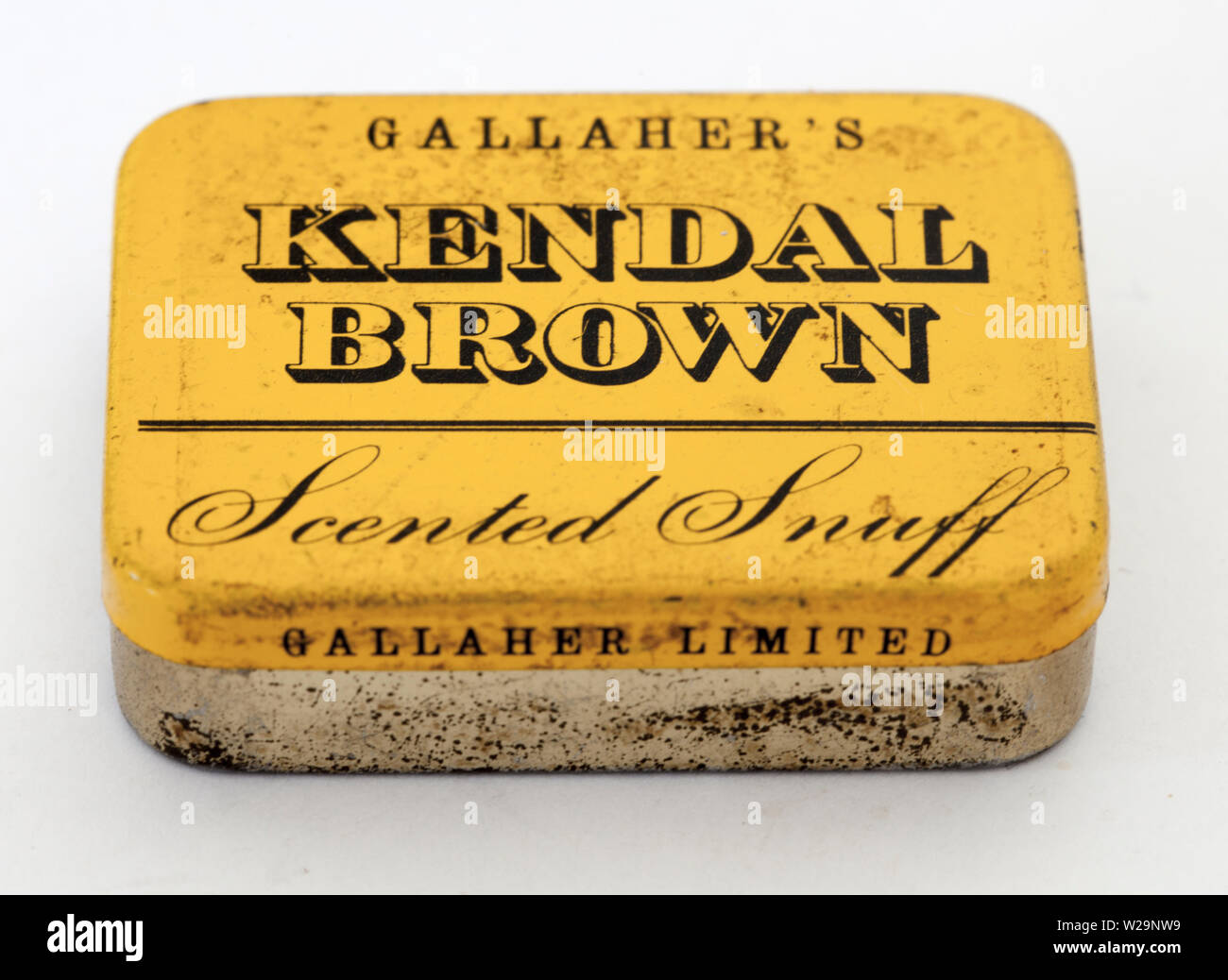 Vintage Snuff Tin Gallahers Kendall Brown Stock Photo Alamy