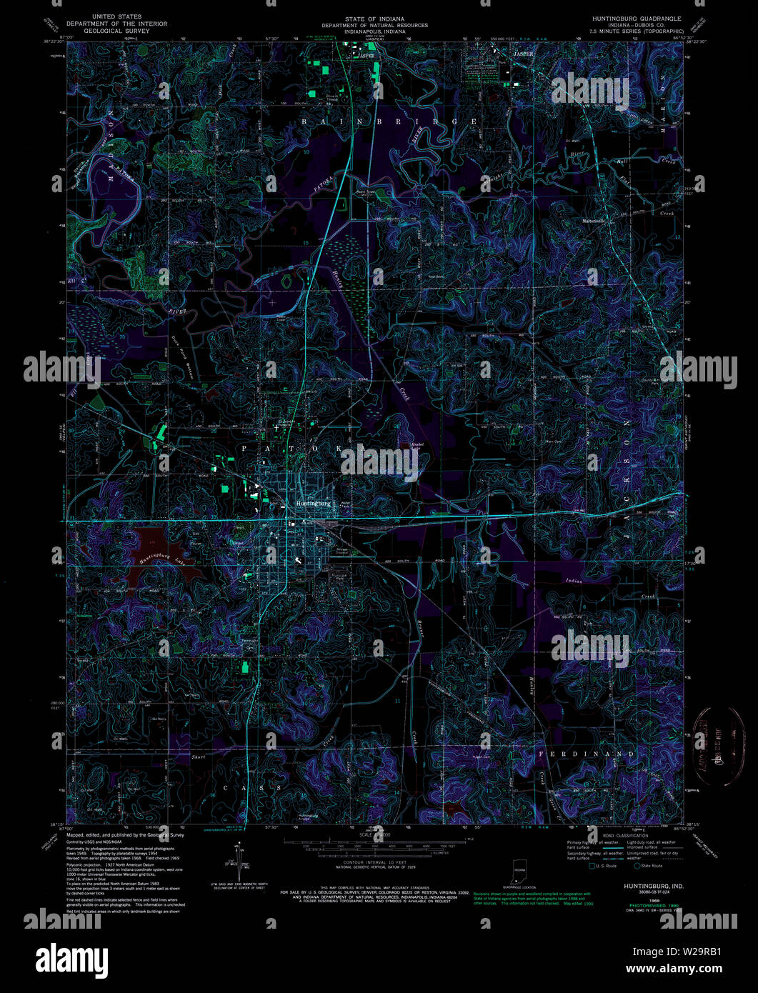 Map of huntingburg hires stock photography and images Alamy