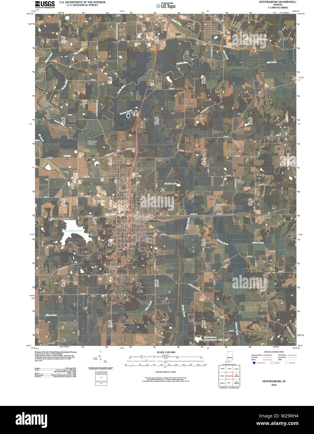 Map of huntingburg hires stock photography and images Alamy