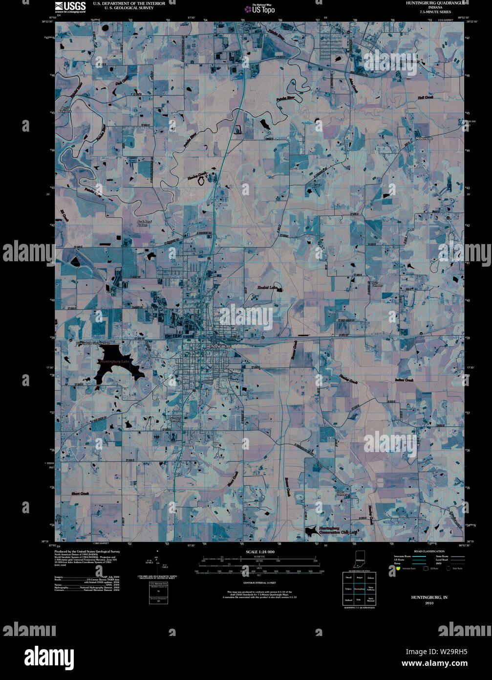 Huntingburg indiana map hires stock photography and images Alamy