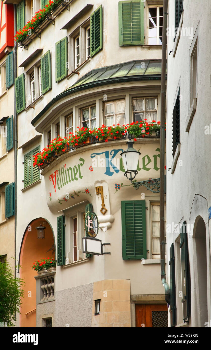 Lindenhof  quarter in Zurich. Switzerland Stock Photo